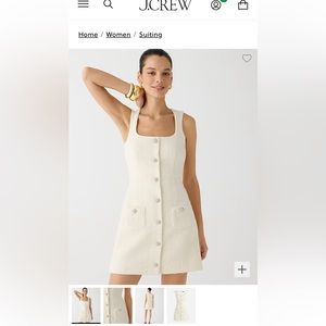 J. Crew ivory/cream tweed dress, new with tags. Size 10